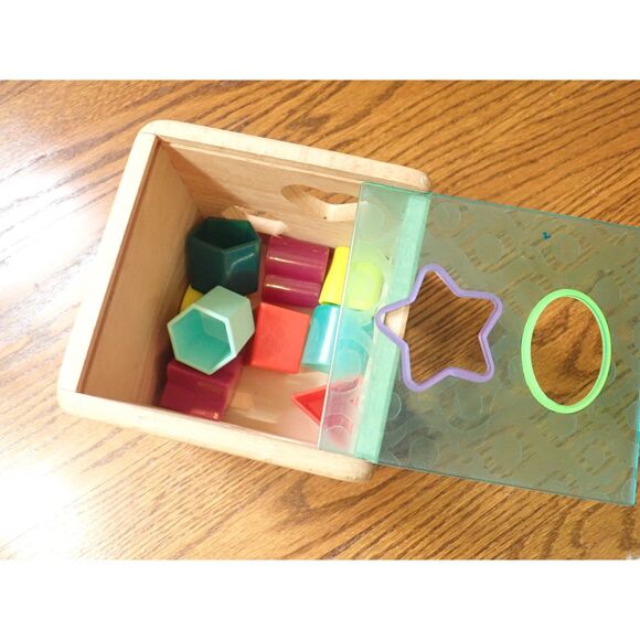 Shape Sorter Wonder Cube Dinosaur B Toy Wooden Vintage Fisher Price Lot Toys - Picture 3 of 11
